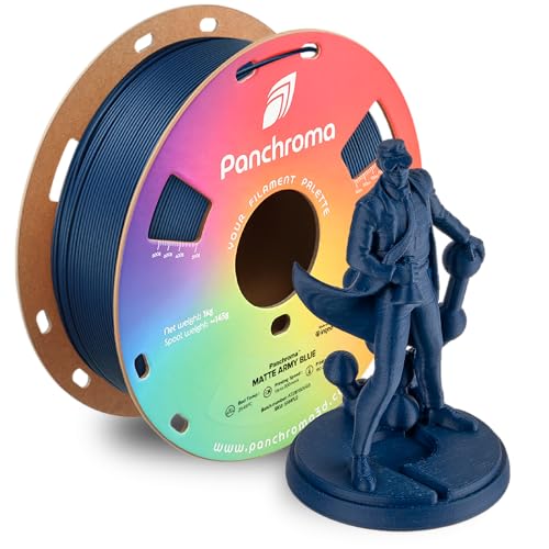 Polymaker Panchroma Matte PLA-Filament, mattes Armeeblau, 1,75 mm, 1 kg, 3D-Druck-Filament, ehemals Polyterra mattes 3D-Drucker-PLA-Filament, passend für die meisten FDM-3D-Drucker, 1-kg-Spule von Polymaker