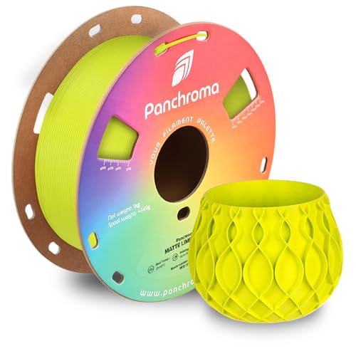 Polymaker Panchroma Matte PLA-Filament, mattes Limettengrün, 1,75 mm, 1 kg, 3D-Druck-Filament, ehemals Polyterra mattes 3D-Drucker-PLA-Filament, passend für die meisten FDM-3D-Drucker, 1-kg-Spule von Polymaker