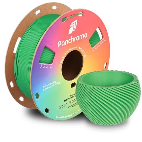 Polymaker Panchroma Matte PLA-Filament, mattes Waldgrün, 1,75 mm, 1 kg, ehemals Polyterra mattes 3D-Drucker-PLA-Filament, passend für die meisten FDM-3D-Drucker, 1-kg-Spule von Polymaker