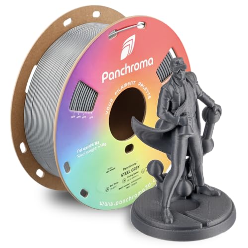 Polymaker Panchroma Steel Grey 3D-Druck-Filament, 1,75 mm, 1 kg, ermöglicht Hochgeschwindigkeitsdruck, kompatibel mit den meisten 3D-Druckern von Polymaker