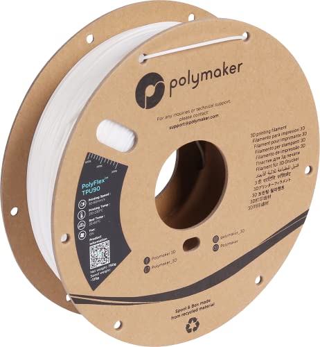 Polymaker PolyFlex TPU-90A Weiß - 1,75mm - 750g Polymaker PolyFlex TPU-90A Weiß - 1,75mm - 750g von Polymaker