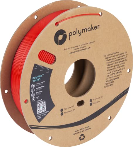 Polymaker PolyFlex TPU-95A Rot - 1,75mm - 750g Polymaker PolyFlex TPU-95A Rot - 1,75mm - 750g von Polymaker
