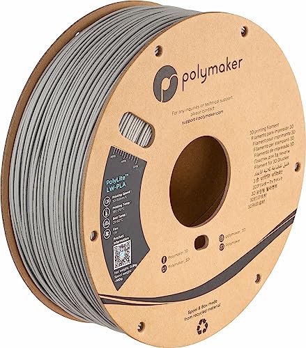 Polymaker PolyLite LW-PLA - 1.75mm - 800g - Grau von Polymaker