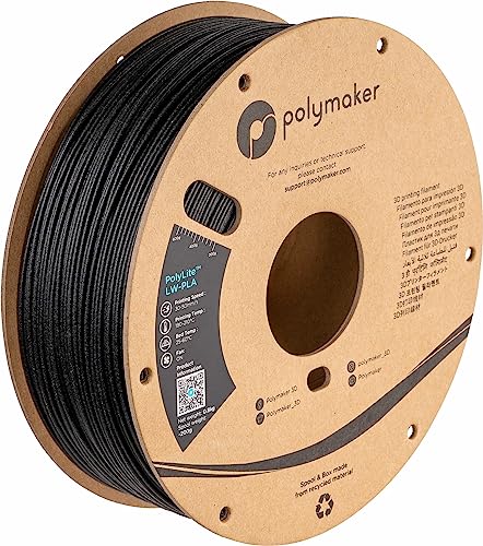 Polymaker PolyLite LW-PLA - 1.75mm - 800g - Schwarz von PolyMaker