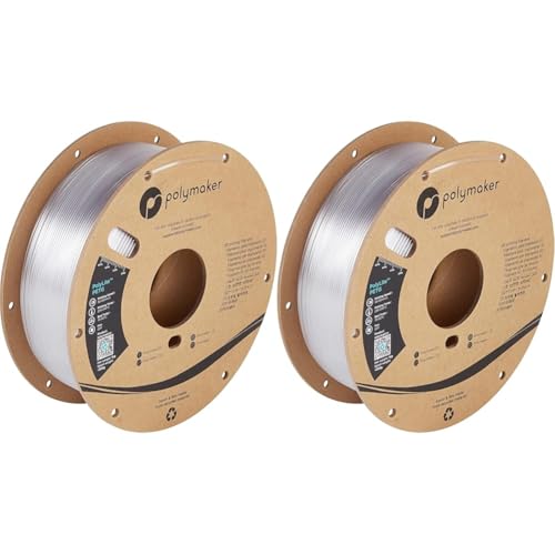 Polymaker PolyLite PETG Transparent - 1,75mm - 1kg (Packung mit 2) von Polymaker