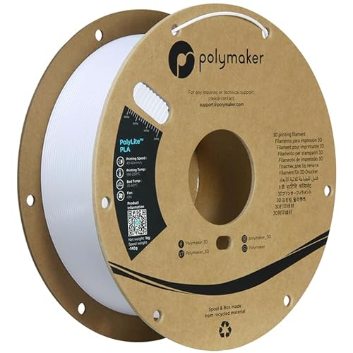 Polymaker PolyLite PLA - 1.75mm - 1kg - Cold White von Polymaker