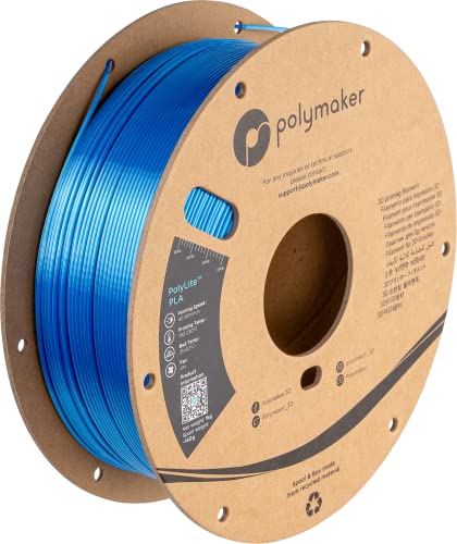 Polymaker PolyLite Silk PLA Dual Color - 1,75mm - 1kg - Beluga Silver-Blue von Polymaker