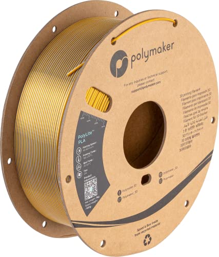 Polymaker PolyLite Silk PLA Dual Color - 1,75mm - 1kg - Crown Gold-Silver von Polymaker