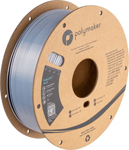 Polymaker PolyLite Silk PLA Silber - 1.75mm - 1kg von Polymaker