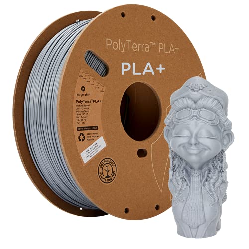 Polymaker PolyTerra PLA+ Grau - 1.75mm - 1kg von Polymaker