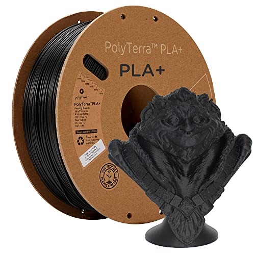 Polymaker PolyTerra PLA+ Schwarz - 1.75mm - 1kg von Polymaker