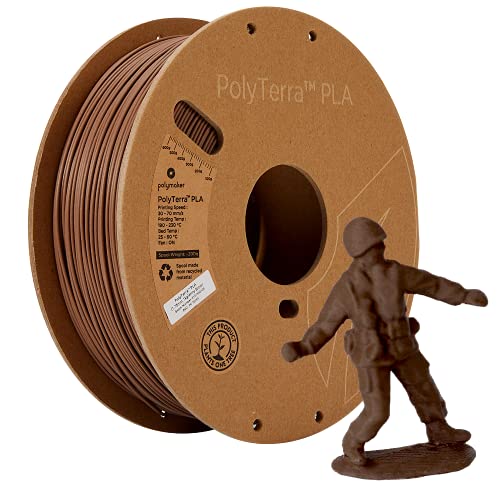 Polymaker PolyTerra PLA Army Brown - 1.75mm - 1kg Polymaker PolyTerra PLA Army Brown - 1.75mm - 1kg von Polymaker