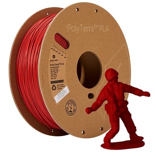 Polymaker PolyTerra PLA Army Red - 1.75mm - 1kg Polymaker PolyTerra PLA Army Red - 1.75mm - 1kg von Polymaker