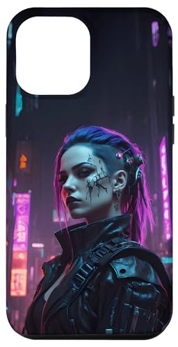 Hülle für iPhone 12 Pro Max Cyberpunk Gothic Aesthetic Futuristisch Grafik Design Print von Polymerched Cyberpunk