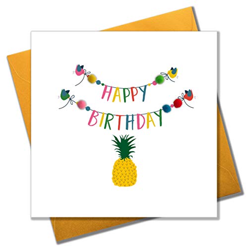 Pom Pom"Birdies/Wimpelkette/Ananas Happy Birthday" Grußkarte von Pom Pom