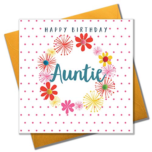 Pom Pom "Happy Birthday, Auntie" Grußkarte von Pom Pom