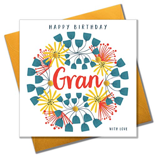 Pom Pom"Happy Birthday Gran, mit Love" Grußkarte von Pom Pom