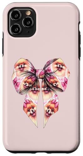 Pommersche Hundemama mit Schleife und rosa Schleife für Mädchen Hülle für iPhone 11 Pro Max von Pomeranian Dog Coquette Aesthetic Women Clothing