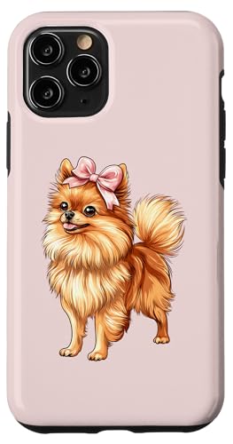 Pommersche Hundemama mit Schleife und rosa Schleife für Mädchen Hülle für iPhone 11 Pro von Pomeranian Dog Coquette Aesthetic Women Clothing