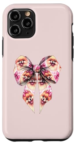Pommersche Hundemama mit Schleife und rosa Schleife für Mädchen Hülle für iPhone 11 Pro von Pomeranian Dog Coquette Aesthetic Women Clothing
