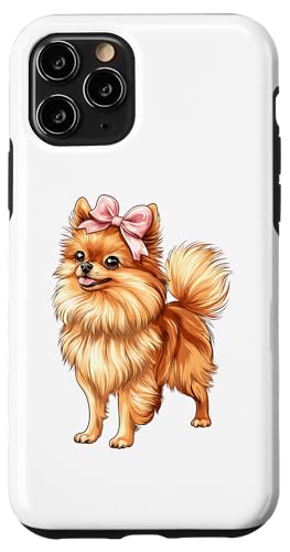 Pommersche Hundemama mit Schleife und rosa Schleife für Mädchen Hülle für iPhone 11 Pro von Pomeranian Dog Coquette Aesthetic Women Clothing