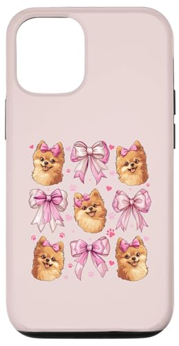 Pommersche Hundemama mit Schleife und rosa Schleife für Mädchen Hülle für iPhone 12/12 Pro von Pomeranian Dog Coquette Aesthetic Women Clothing