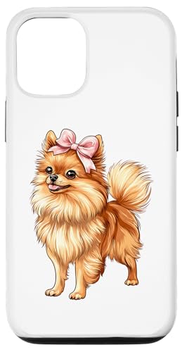 Pommersche Hundemama mit Schleife und rosa Schleife für Mädchen Hülle für iPhone 12/12 Pro von Pomeranian Dog Coquette Aesthetic Women Clothing