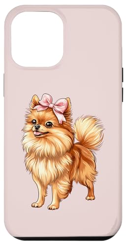 Pommersche Hundemama mit Schleife und rosa Schleife für Mädchen Hülle für iPhone 12 Pro Max von Pomeranian Dog Coquette Aesthetic Women Clothing