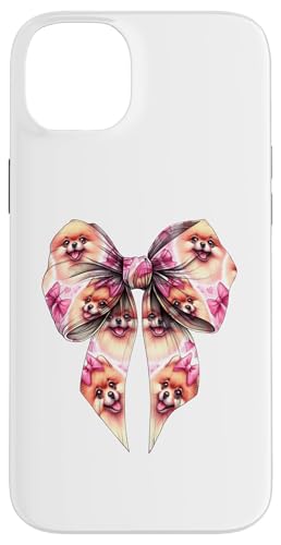 Pommersche Hundemama mit Schleife und rosa Schleife für Mädchen Hülle für iPhone 14 Plus von Pomeranian Dog Coquette Aesthetic Women Clothing