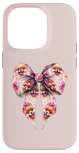 Pommersche Hundemama mit Schleife und rosa Schleife für Mädchen Hülle für iPhone 14 Pro von Pomeranian Dog Coquette Aesthetic Women Clothing