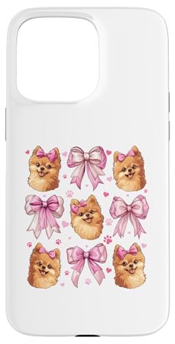 Pommersche Hundemama mit Schleife und rosa Schleife für Mädchen Hülle für iPhone 15 Pro Max von Pomeranian Dog Coquette Aesthetic Women Clothing