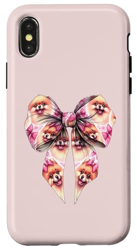 Pommersche Hundemama mit Schleife und rosa Schleife für Mädchen Hülle für iPhone X/XS von Pomeranian Dog Coquette Aesthetic Women Clothing