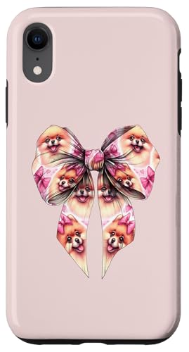 Pommersche Hundemama mit Schleife und rosa Schleife für Mädchen Hülle für iPhone XR von Pomeranian Dog Coquette Aesthetic Women Clothing