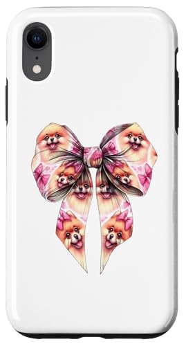 Pommersche Hundemama mit Schleife und rosa Schleife für Mädchen Hülle für iPhone XR von Pomeranian Dog Coquette Aesthetic Women Clothing