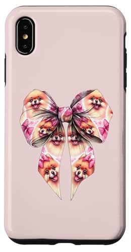 Pommersche Hundemama mit Schleife und rosa Schleife für Mädchen Hülle für iPhone XS Max von Pomeranian Dog Coquette Aesthetic Women Clothing