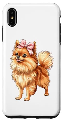 Pommersche Hundemama mit Schleife und rosa Schleife für Mädchen Hülle für iPhone XS Max von Pomeranian Dog Coquette Aesthetic Women Clothing