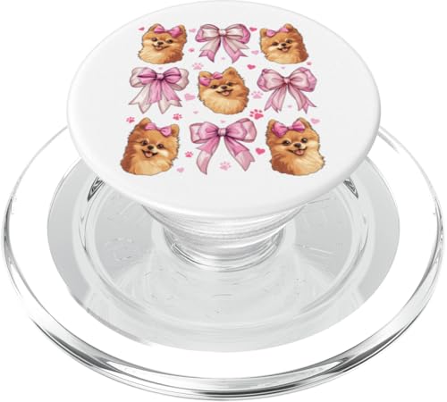Pommersche Hundemama mit Schleife und rosa Schleife für Mädchen PopSockets PopGrip für MagSafe Pommersche Hundemama mit Schleife und rosa Schleife für Mädchen PopSockets PopGrip für MagSafe von Pomeranian Dog Coquette Aesthetic Women Clothing