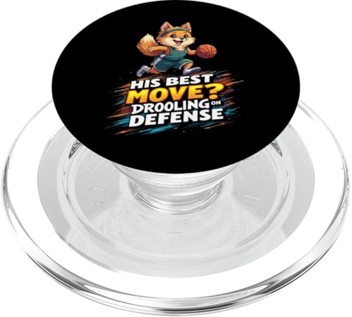 Lustiges Basketball-Geschenk für Zwergspitz-Hundeliebhaber PopSockets PopGrip für MagSafe von Pomeranian Fun Designs