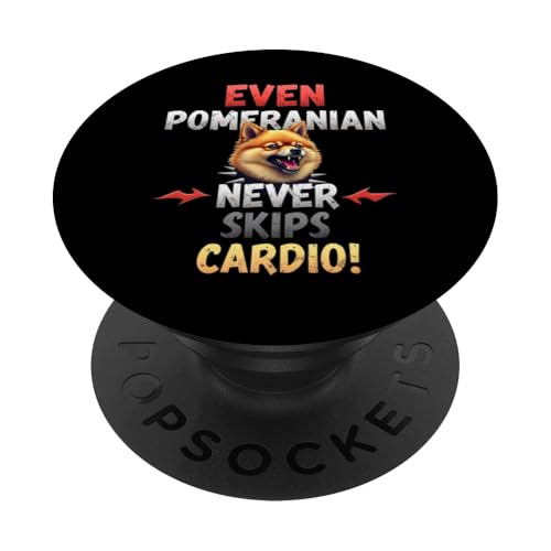 Lustiges Geschenk für Zwergspitz-Hundebesitzer PopSockets Klebender PopGrip von Pomeranian Fun Designs
