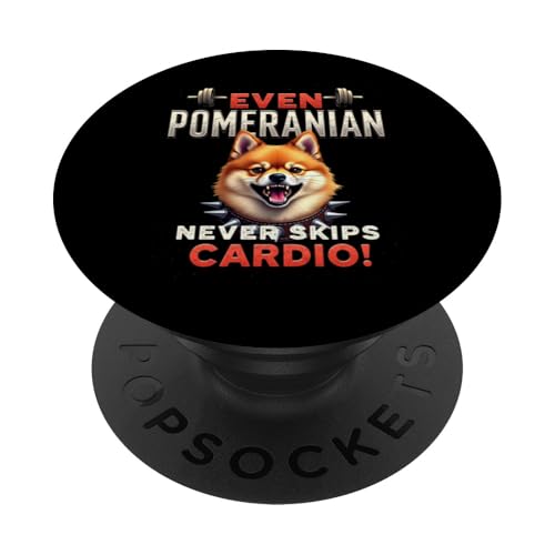 Lustiges Geschenk für Zwergspitz-Hundebesitzer PopSockets Klebender PopGrip von Pomeranian Fun Designs