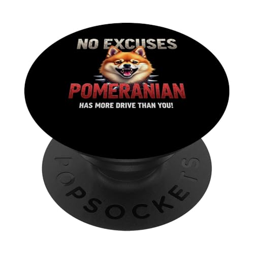 Lustiges Geschenk für Zwergspitz-Hundebesitzer PopSockets Klebender PopGrip von Pomeranian Fun Designs