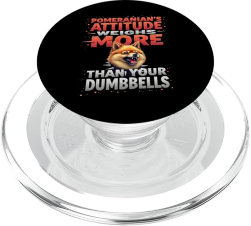 Lustiges Geschenk für Zwergspitz-Hundebesitzer PopSockets PopGrip für MagSafe von Pomeranian Fun Designs