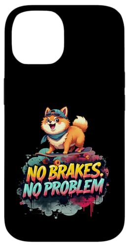 Lustiges Skateboard-Geschenk für Zwergspitz-Hundebesitzer Hülle für iPhone 14 von Pomeranian Fun Designs