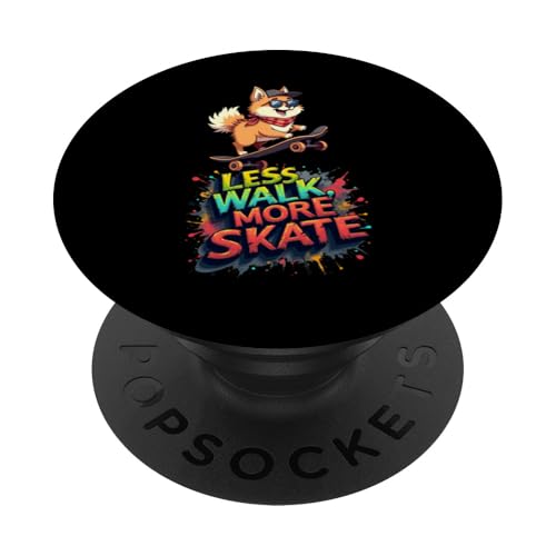Lustiges Skateboard-Geschenk für Zwergspitz-Hundebesitzer PopSockets Klebender PopGrip Lustiges Skateboard-Geschenk für Zwergspitz-Hundebesitzer PopSockets Klebender PopGrip von Pomeranian Fun Designs