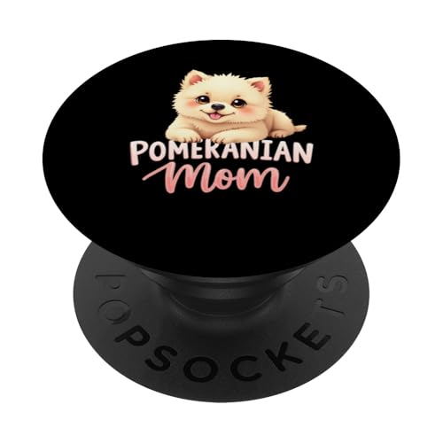 Pom Mama Hund Pommersche Mama Süßer Welpe PopSockets Klebender PopGrip Pom Mama Hund Pommersche Mama Süßer Welpe PopSockets Klebender PopGrip von Pomeranian Fun Designs