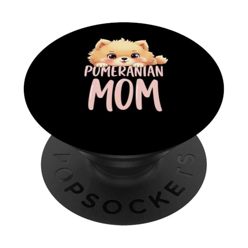 Pom Mama Hund Pommersche Mama Süßer Welpe PopSockets Klebender PopGrip Pom Mama Hund Pommersche Mama Süßer Welpe PopSockets Klebender PopGrip von Pomeranian Fun Designs