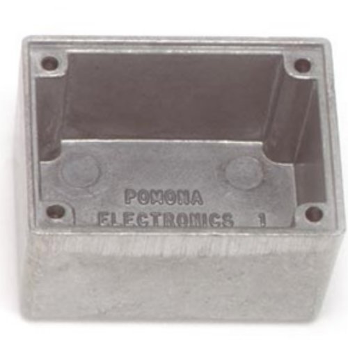Pomona 3753 Aluminium-Druckguss-Box mit Abdeckung, Größe Miniatur, 3,8 cm L x 2,9 cm B x 2,2 cm D, blau gebranntes Emaille-Finish (2 Stück) von Pomona