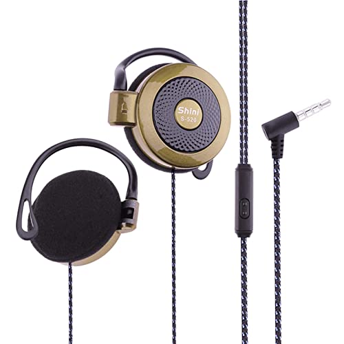 Pomurom Clip-Ohrhörer verkabelt | 3,5-mm-Ohrbügel-Stereo-Ohrstöpsel | MP4- und -Ohrstöpsel mit Ohrbügel für Training, Joggen, Wandern, Klettern, Camping von Pomurom