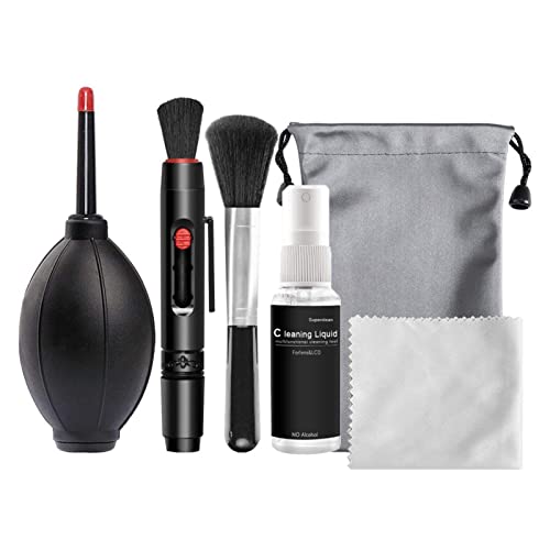 Professionelles Kamera Reinigungsset für DSLR Kameras, Digitalkamera Objektive Reinigungsset mit Objektiv Reinigungsstift, Objektivbürste, Leere Sprühflasche, Luftgebläse, Mikrofaser Reinigungstuch Professionelles Kamera Reinigungsset für DSLR Kameras, Digitalkamera Objektive Reinigungsset mit Objektiv Reinigungsstift, Objektivbürste, Leere Sprühflasche, Luftgebläse, Mikrofaser Reinigungstuch von Pomurom