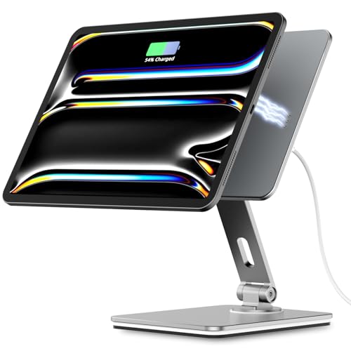 Magnetischer Ladeständer für iPad Pro 11 Zoll / iPad Air 11 Zoll M2, faltbare Tablet-Halterung aus Aluminiumlegierung mit magnetischer Aufladung, kompatibel mit iPad Pro 11 Zoll 1. / 2. / 3. / 4 Magnetischer Ladeständer für iPad Pro 11 Zoll / iPad Air 11 Zoll M2, faltbare Tablet-Halterung aus Aluminiumlegierung mit magnetischer Aufladung, kompatibel mit iPad Pro 11 Zoll 1. / 2. / 3. / 4 von PonJel